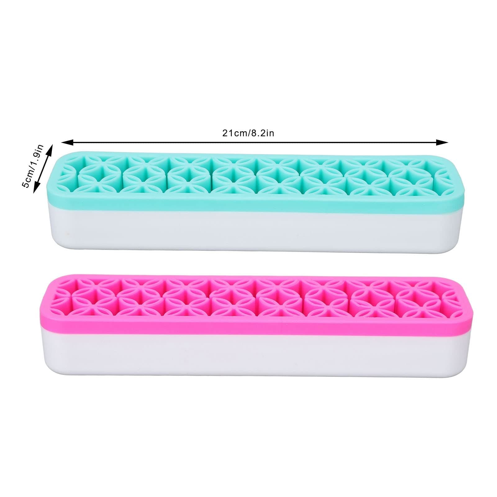 BestAlice 2Pcs Silicone Makeup Brush Holder, Portable Makeup Brush Stand, Cosmetics Brush Nail Pen Tool Storage Box Stand Makeup Container Holder for Pen Eyeliner thumbnail 6
