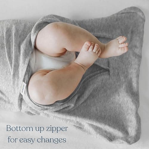 HALO 100% Cotton Sleepsack Swaddle, 3-Way Adjustable Wearable Blanket, TOG 1.5, Leaves, Newborn, 0-3 Months thumbnail 4