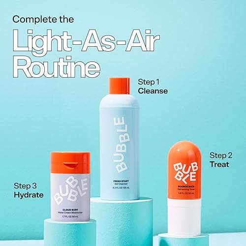 Bubble Skincare Cloud Surf Water Cream Face Moisturizer - Hydrating & Mattifying Moisturizer to Help Rebalance Oils and Minimize Pores with Celery Seed Extract - Suitable for Sensitive Skin (50ml) thumbnail 10