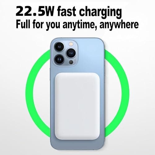Batterie Externe, 10000mAh Power Bank Magnétique Charge Rapide ，PD 22.5W Chargement sans Fil,Chargeur Portable Compatible pour Samsung/Huawei/iOS16/15/14/13/12/Pro/Pro Max/Android thumbnail 2