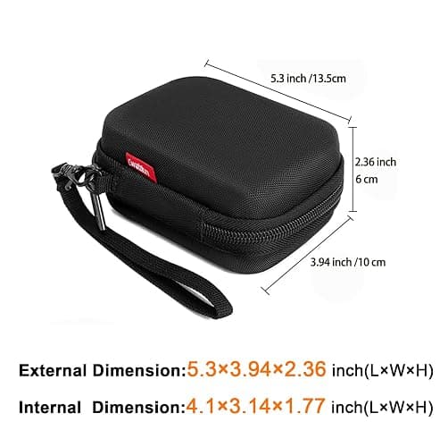 Cwatcun Carrying & Protective Case for Digital Camera, Small Camera Pouch for AbergBest 2.7" LCD Kodak Pixpro/Canon PowerShot ELPH 180/190 / DSCW830 Travel Cameras, Waterproof Shockproof Case - Black thumbnail 3