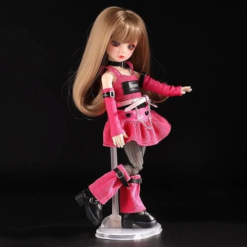 UCanaan 10 Pcs Doll Stands Display Holder for 11.5 Inch Dolls White Transparent Model Support Frame Prop Up Girl Dolls Suitable for 11.8’’ 1/6 Dolls Accessories thumbnail 2