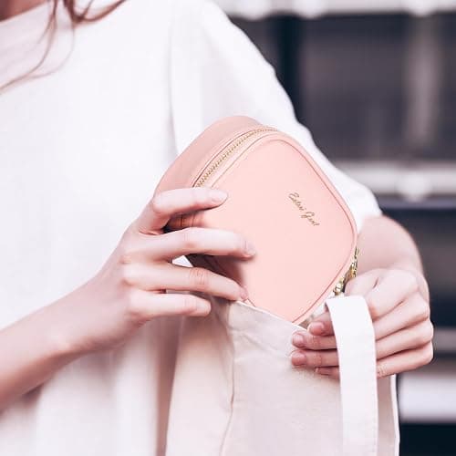 Small Makeup Bag with Led Mirror, Mini Travel Make up Bag 3 Light Modes Adjustable Brightness, for Women Organizer Cosmetic Bag, Portable Travel Train Toiletry Bag, for Pool Parties Work Touch-Ups thumbnail 7