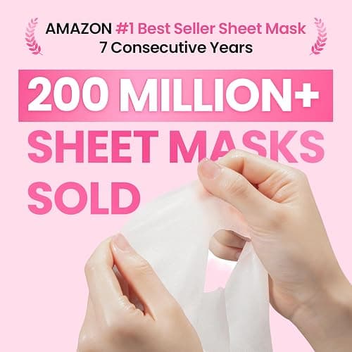 GLAM UP Korean Facial Sheet Mask 12 Combo Pack | Hydrating & Moisturizing Face Mask for Glass Skin | Soothing Korean Skincare for Sensitive, Dry Skin | Bulk Face Masks Gift Set for Home Spa thumbnail 2