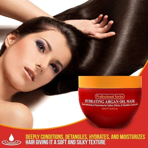 Arvazallia Hydrating Argan Oil Hair Mask and Deep Conditioner for Dry or Damaged Hair (8.45 oz Jar) thumbnail 3