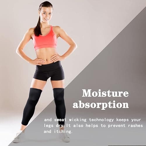 Skylety Compression Leg Sleeve Full Length Leg Sleeves Sports Cycling for Men Women, Running, Basketball thumbnail 6