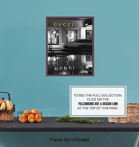 Poster of Gucci Wall Art Decorations - 8x10 Glam Designer Wall Decor - Luxury High Fashion Design Wall Decor - Glamour Wall Art for Living Room - Designer Gifts for Women Print thumbnail 7