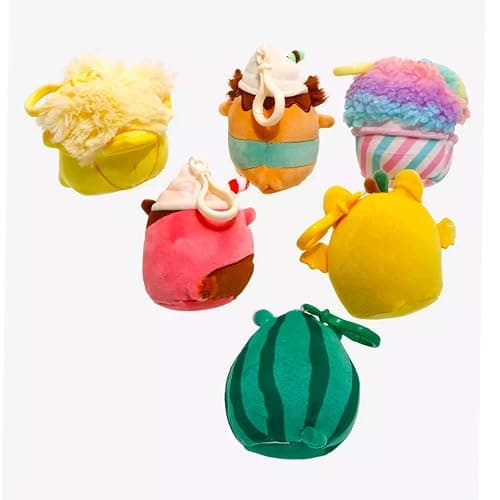 Squishmallows Keychain Set - 6 Pc Bundle with 3.5" Keychain Snack Squad Plushies | Squishmallows Bag Clip for Backpack, Purse thumbnail 3