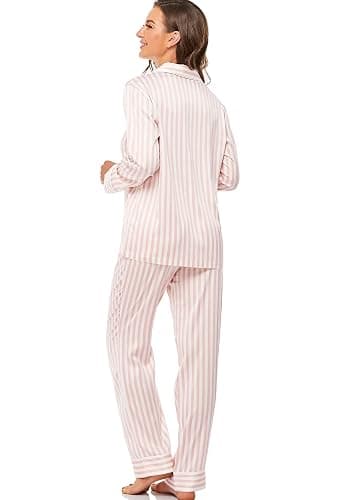 Serenedelicacy Women's Satin Pajama Set Long Sleeve Button Down Sleepwear 2-Piece Silky Pj Set thumbnail 2