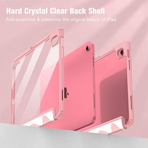 Fintie Hybrid Slim Case for iPad (A16) 11th Generation 11 Inch (2025), iPad 10th Generation 10.9 Inch (2022) - Shockproof Cover with Clear Transparent Back Shell & Pencil Holder, Strawberry Cow thumbnail 5