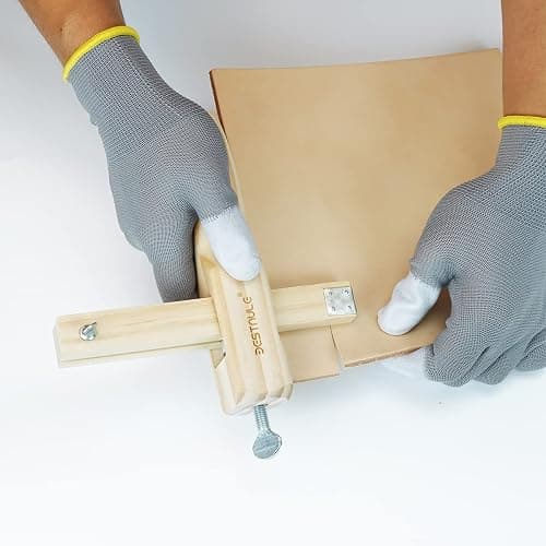BESTNULE Leather Tools, Leather Strip and Strap Cutter, Leather Cutting Tool, Leather Cutter Adjustable with 3 Blades thumbnail 5