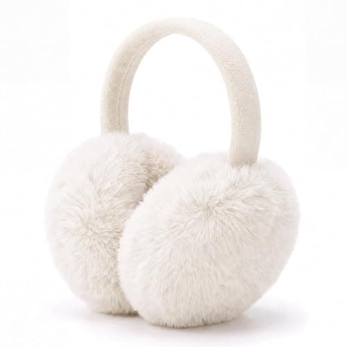Beehow Women's Faux Fur Earmuffs – Adjustable Foldable, Super Soft Ear Warmers for Winter Cold Weather Outdoor - Image 1