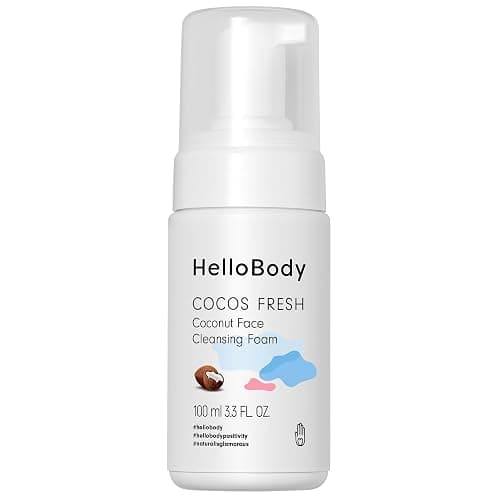 HelloBody COCOS FRESH Milder Reinigungsschaum (100 ml) – Facial Cleanser für trockene Haut – mit Moor-Extrakt und Kokosduft – Sanfte und gründliche Gesichtsreinigung für eine gepflegte Haut - Image 1
