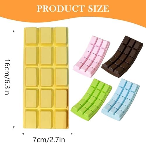 Chocolate Squishy Fidget Toys, Soft Chocolate Shaped Slow-Rising Squishy, Stress Relief Sensory Toy for Office, Home & Travel (YE) thumbnail 3