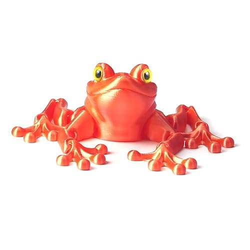 WUALAIER Frog Toys 3D Printed - Realistic Jumping Frog Model with Movable Joints, STEM Educational Animal Toys, PLA Material, Science Classroom & Collectible Decor - Image 1