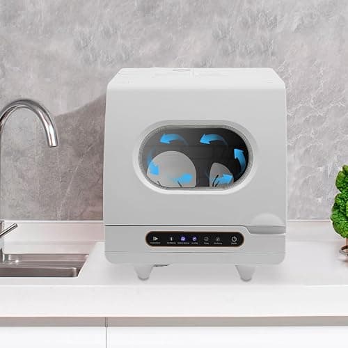 Portable Countertop Dishwasher, Mini Dishwasher, Full Panel Control Dish Washing Machine Portable Compact Dish Washing 5 Wash Programs of 2-6 Sets Dishes with 360° Spray Arms for Small-Sized Houses thumbnail 6