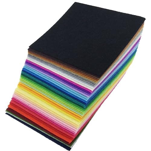 42pcs Felt Fabric Sheet 4"x4" Assorted Color DIY Craft Squares Nonwoven 1mm Thick thumbnail 6