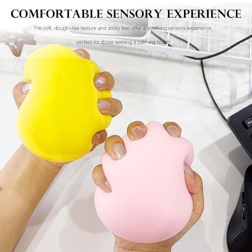 Bread Slow Rising Squishy Toy - Soft, Round, Dough Squeeze Fidget Toy for Stress Relief, Anxiety, and Sensory Play (Purple) thumbnail 4