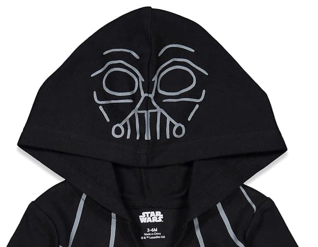 STAR WARS Baby 3 Pack Hooded Cosplay Bodysuits Newborn to Infant Sizes (Newborn - 24 Months) thumbnail 6