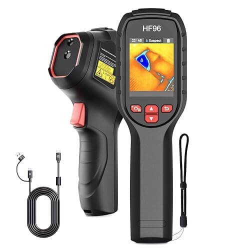 HF96 Thermal Camera with AI Scene Detection, Laser Pointer, 240x240 Super Resolution, -4°F~1022°F, Thermal Imaging Camera for HVAC Electrical Building Inspection,25Hz Infrared Camera,11h Runtime - Image 1