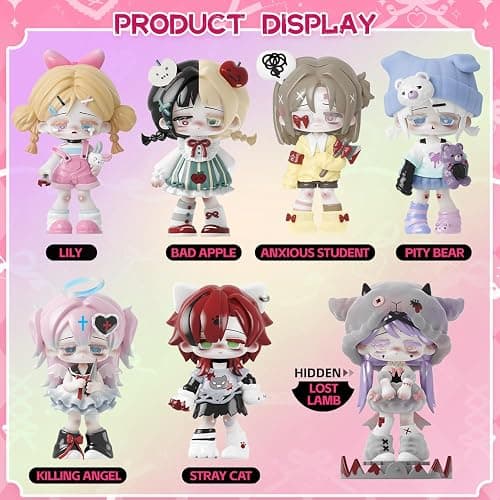 XiDonDon Missy Sweet Mourning Lolita Series Blind Box Cute Toys Kawaii Anime Figures Dolls Furniture for Display Gift Surprise Toy Gift Mystery Box Collectible Home Decorations (Single Box) thumbnail 3