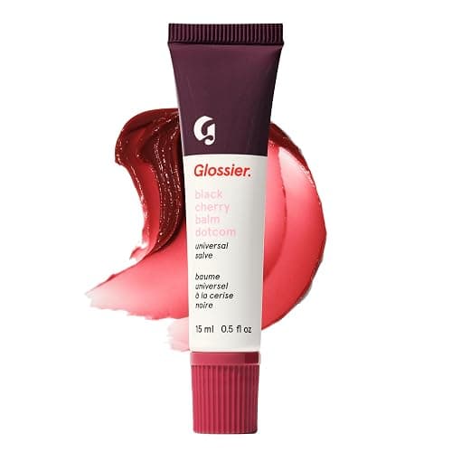 Glossier Balm Dotcom Hydrating Tinted Lip Balm - Universal Salve, Up to 12Hr Moisture for Dry Lips, Cuticles & Skin - Lanolin, Beeswax & Castor Oil - Black Cherry, Burgundy Tint, 15ml - Image 1