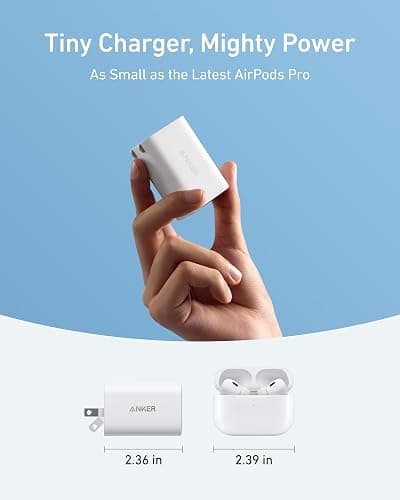 Anker Nano Charger, 100W Foldable Type C Charger for iPhone 17 Series, and All USB C Devices, 6FT USB-C Cable Included, Compatible with MagSafe thumbnail 3