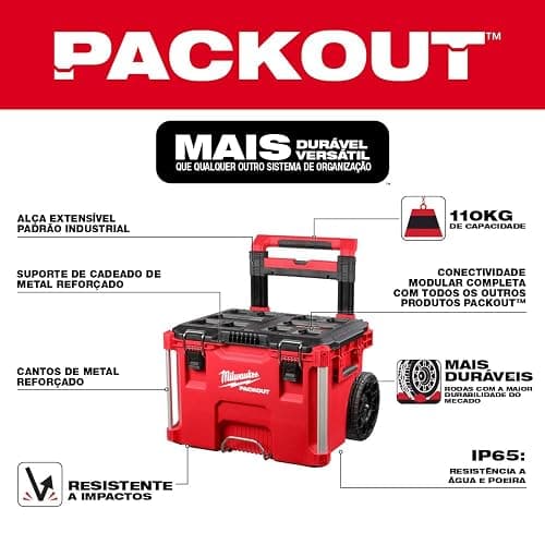 Milwaukee 48-22-8426 Packout, 22", Rolling Tool Box thumbnail 7