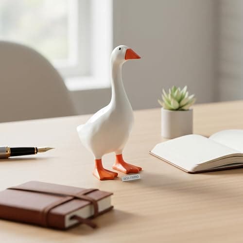 Desk Goose 7 Inches Desktop Goose Statue with Magnetic Beak, Funny Office Decor & Cute Home Desk Decoration Valentine's Day Gift for Women thumbnail 8