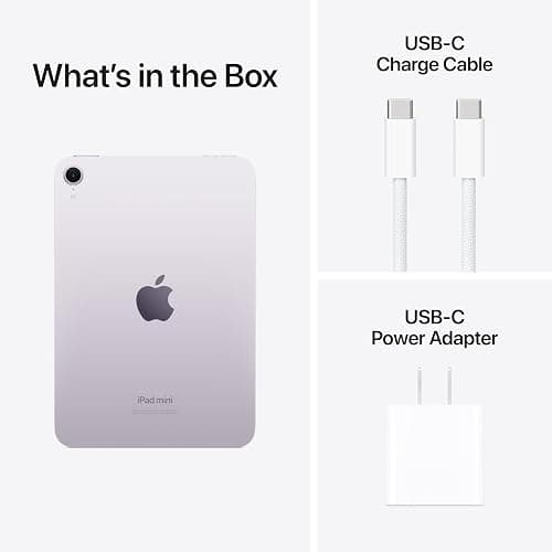 Apple iPad mini (A17 Pro): Apple Intelligence, 8.3-inch Liquid Retina Display, 128GB, Wi-Fi 6E, 12MP Front/12MP Back Camera, Touch ID, All-Day Battery Life — Purple thumbnail 7