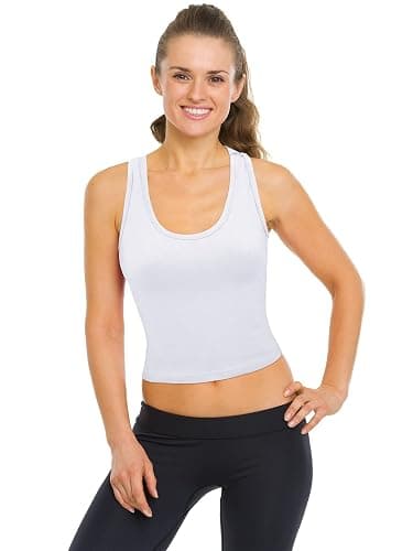Boao 4 Pieces Basic Crop Tank Tops Sleeveless Racerback Crop Top for Women thumbnail 7