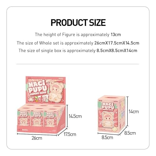 POP MART HACIPUPU Gummy Bear Series-Vinyl Plush Pendant Whole Set, Articulated Character Premium Design Gifts for Women Fan-Favorite Collectible Toy Art Toy Action Figure thumbnail 3
