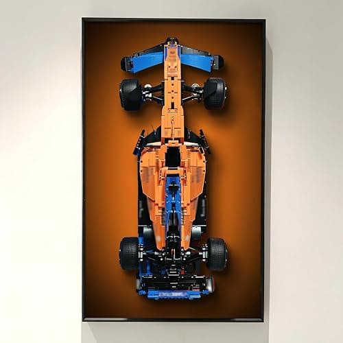 icuanuty Display Wall Frame Compatible with Lego Technic Formula 1 42141 Racing Car Display, Wall Frame Compatible with Lego Car Wall Mount Display Frame, Size: 75 x 45 cm(No Model!) - Image 1