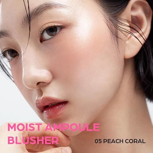 House of Hur Moist Ampoule Blusher with 50% Moisture Essence | Hydrating & Long-Lasting Blush | 0.33 fl. oz. (9 Shades) - Peach Coral thumbnail 4