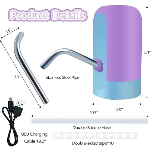 Intoypad Water Table Pump, Battery Powered Water Pump for Kids 3 Hours Non-Stop Fun Summer Outdoor Water Play Table Accessories for Step2 Water Table Toys for Kids Toddlers Purple thumbnail 2