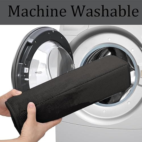 Bathroom Rugs Set Memory Foam Bath Rugs Non-Slip Bath Mat Set 3 Piece,Washable Bathroom Mats,Absorbent Shaggy Rugs Super Soft U-Shaped Toilet Rug,Bahroom Carpets for Bathroom,Tub,Shower（Black） - Black thumbnail 7