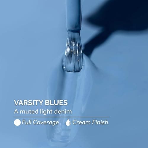 Dazzle Dry Nail Lacquer (Step 3) - Varsity Blues - A muted light denim. Full coverage cream. (0.5 fl oz) thumbnail 3