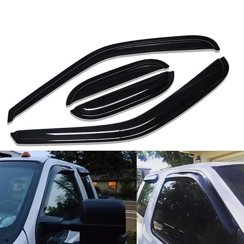 Lightronic Extra Durable Outside-Mount Auto Vent Window Visor, Fits 1999-2016 Ford F-250 & F-350 Super Duty SuperCab, UV Protection Rain Guard, Original Wind Deflector, No-Drilling, Smoke, 4-Pcs thumbnail 8