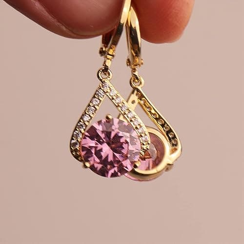 Sonateomber Gold Silver Small Hoop Dangle Earrings for Women, Trendy Dainty Rhinestone CZ Dangling Prom Wedding Leaf Flower Snowflake Butterfly Starfish Fashion Jewelry Gift thumbnail 4
