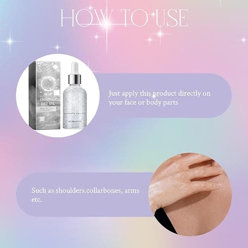 Orphic Body Shimmer Shimmering Body Oil,Body Shimmer Oil für Den Perfekten Festival-Look,Glänzende Schultern,Strahlende Haut,Glowing Body Shimmer Dry Oil Glow on the Skin,30 Ml thumbnail 7