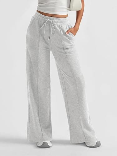 AUTOMET Womens Wide Leg Sweatpants Baggy Lounge Travel Pants Fall Fashion Outfits 2025 Winter Clothes Joggers thumbnail 2