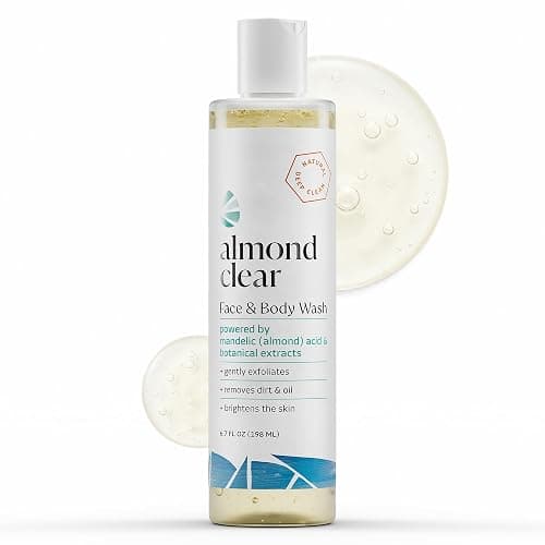 Almond Clear Face & Body Wash [6.7 Fl Oz] Skin Care for Acne and Folliculitis-Prone Skin - Gentle Everyday Exfoliating Cleanser with Mandelic Acid and Botanicals - Image 1