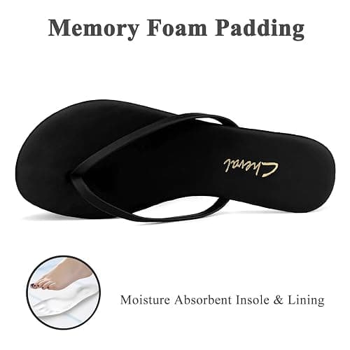 Flat Leather Flip Flops for Women, Comfortable Dressy Thong Sandals 2026 Summer Vacation Essentials,Sandales Pour Femmes thumbnail 3