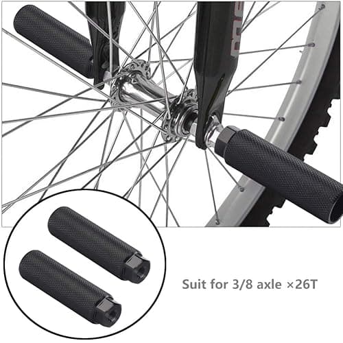 SMALLSTARIII Bike Pegs 2Pcs Aluminum Alloy Anti-Skid Lead Foot Bicycle Pegs 3/8 inch Axles thumbnail 6
