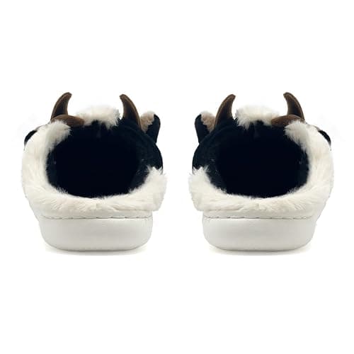 NZFUN Cow Slippers for Women and Men, Fluffy Cute Cozy Cartoon Fuzzy Cow House Slipper Womens Milky Cows Animal Preppy Funny Kawaii Pillow Cloud Fall Winter Bedroom Home Shoes for Indoor and Outdoor thumbnail 5