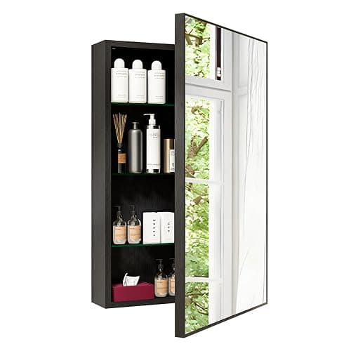 LDarqeer 20 X 30 Inch Bathroom Medicine Cabinet with Mirror | Wall Mounted Mirror Storage Cabinet Bathroom Organizer Cabinet - Image 1