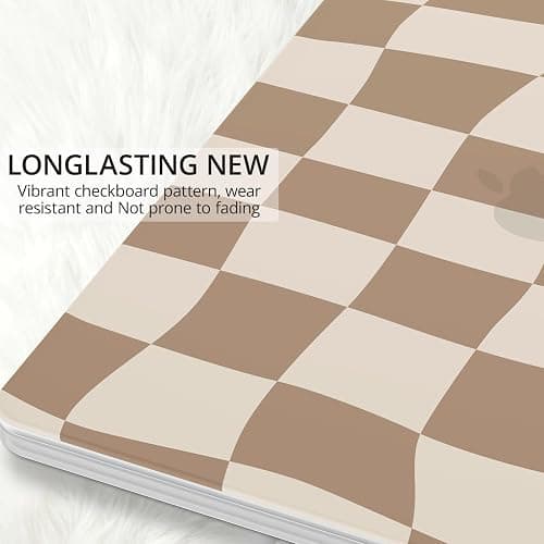 Anban Compatible with MacBook Air 13 inch Case 2025 2024 2023 2022 M4 M3 M2 A3240 A3113 A2681, Plastic Hard Shell Case for MacBook Air 13.6 inch + Keyboard Cover + Screen Protector, Brown Checkered thumbnail 3