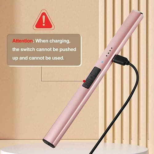 Electric Candle Lighter Christmas Stocking Stuffers Gifts for Women | Rechargeable USB,Birthday Gifts for Mom Her,Windproof Flameless Dual Arc,Camping BBQ Kitchen Lighters for Candle,Safety Lock thumbnail 8