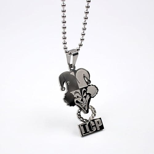 N/N ICP Carnival of Carnage ICP records stainless steel Charms necklace pendant 3mm 30'' bead chain, Metal thumbnail 3