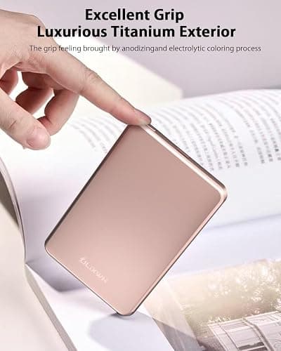 [0.3" Ultra Slim] [Alloy-Made] ULiXWH for Magsafe Portable Charger for iPhone, 2026 Upgrade 5000mAh Fast Charging Magnetic Power Bank, Wireless Battery Pack for iPhone 17 Air 16 15 Pro Max 14 13, Pink thumbnail 6